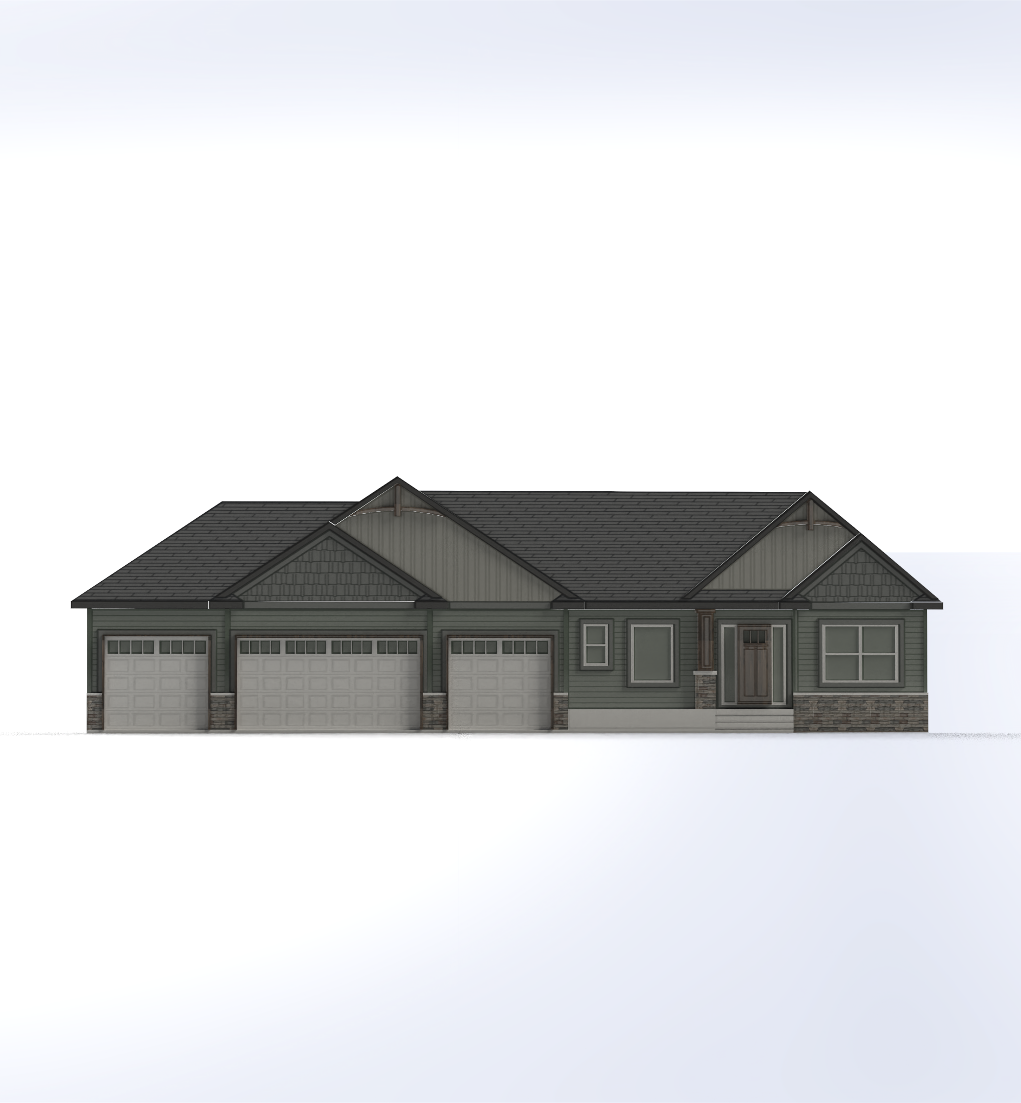 New home exterior rendering